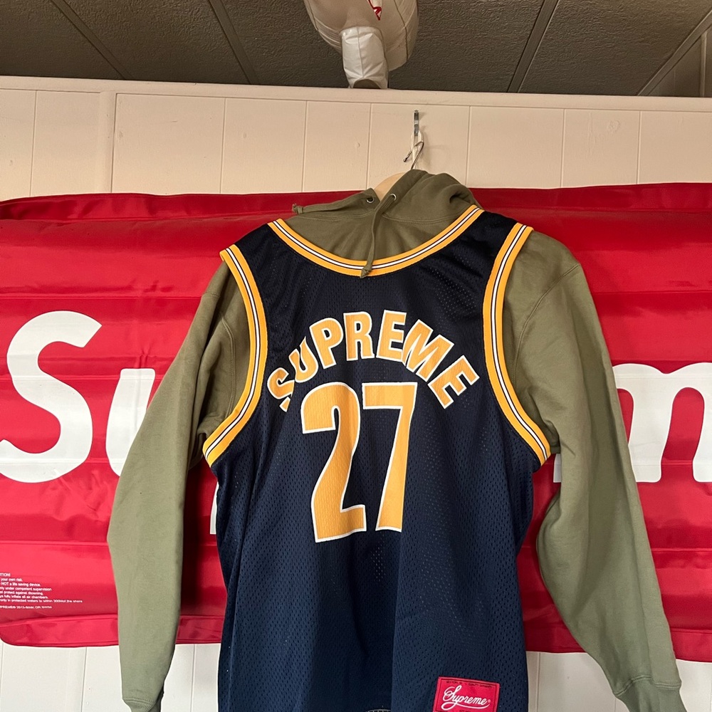 Supreme Blue and Yellow Basketball Jersey